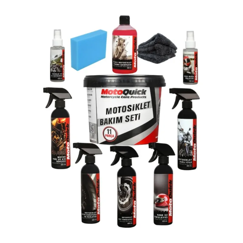 11-piece motorcycle care and cleaning kit · MotoQuick