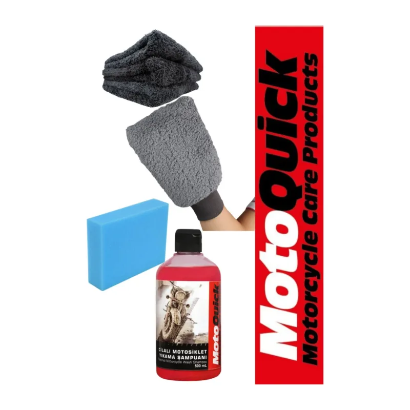 4-piece exterior wash set, wash & wax · MotoQuick